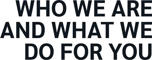 WHO WE ARE AND WHAT WE DO FOR YOU